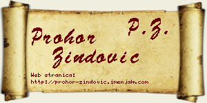 Prohor Zindović vizit kartica